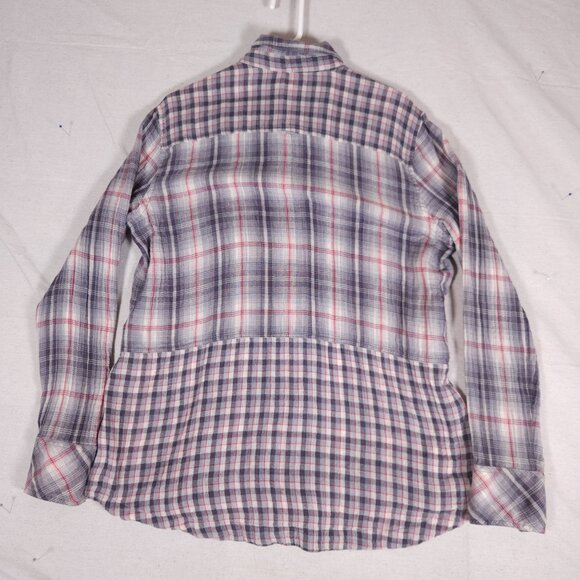 Sundance Beat Back Beauty Snap Shirt Womens XL Mixed Plaid Rayon Boho Western - Picture 2 of 16